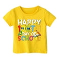 thumbnail image 4 of Girl Shirts Size 6 Cute Graphic Print Girls 100 Days Of School Shirt Breathable Tunic Tees Blouses Pullover Tops Yellow,10-11 Years, 4 of 4