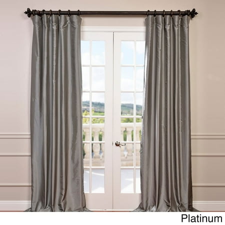 Exclusive Fabrics Faux Silk Taffeta Solid Blackout Single Curtain Exclusive Fabrics Faux Silk Taffeta Solid Blackout Single Curtain Panel