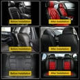 thumbnail image 4 of LAONNVIR Full Set Car Seat Covers Fit for Ford F-150 2009-2025 Breathable Leather Seat Covers Waterproof Automotive Seat Cushion Protectors Red,Full Set(5 Seat), 4 of 8
