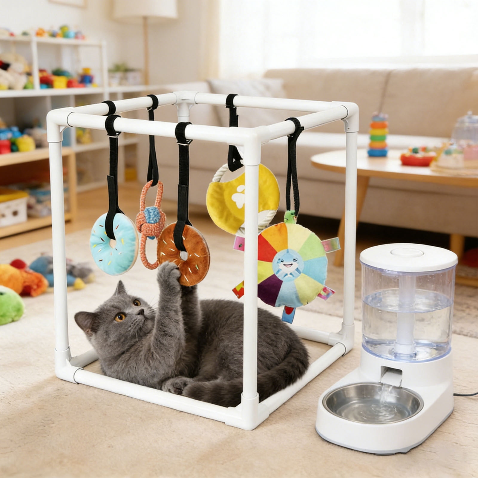 Interactive Puzzle Toy for Mental Stimulation Exercise for Cats and Dogs with Interactive Design and Materials
