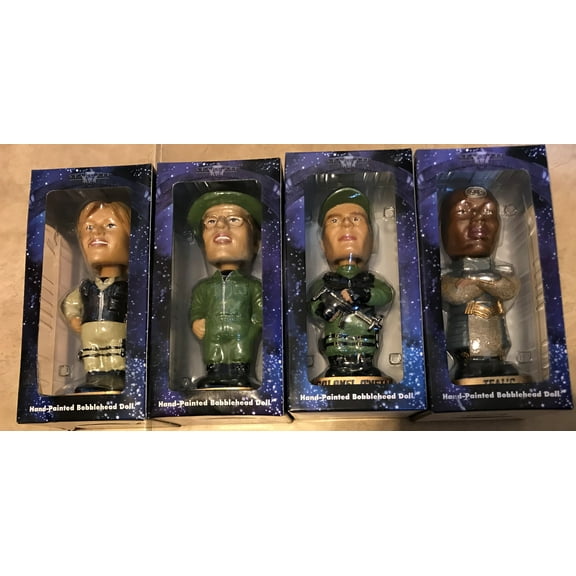 Stargate SG-1 Hand Painted Bobble Head Set Lot 4 #d to 1000 NEW