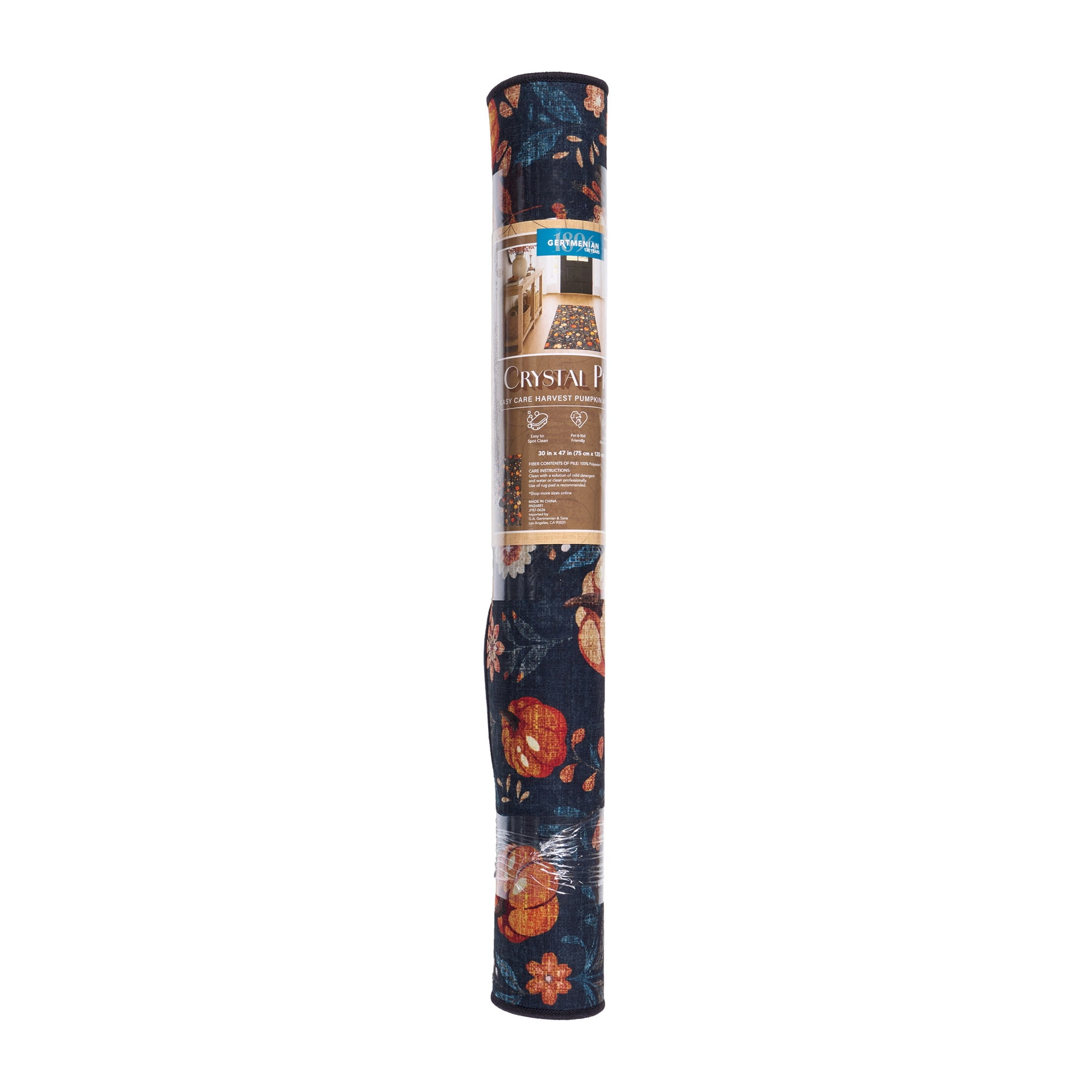 Pumpkin Toss Printed Runner, 30"x47", Polyester pile