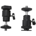 thumbnail image 4 of Mini Ball Head [2 Pack] With Hot Shoe Mount Adapter 360 Degree 1/4 Inch Small Ball Heads Lightweight Swivel -Ballhead For Dslr Camera,Camcorder,Flash,Light Stand,Tripod, 4 of 8