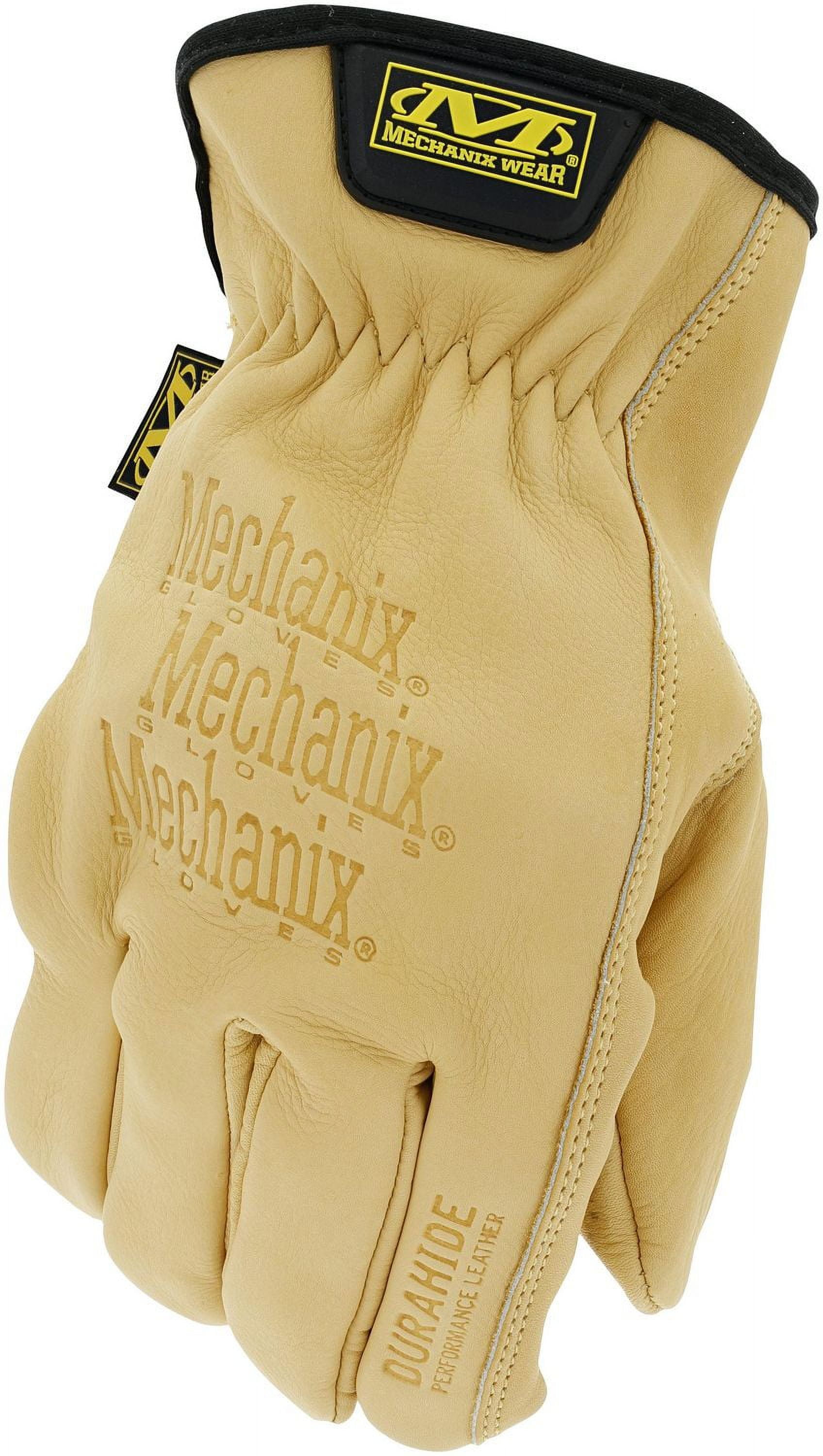 Mechanix Wear DuraHide™ Leather Cow Driver Work Gloves (X-Large, Tan), Water Resistant