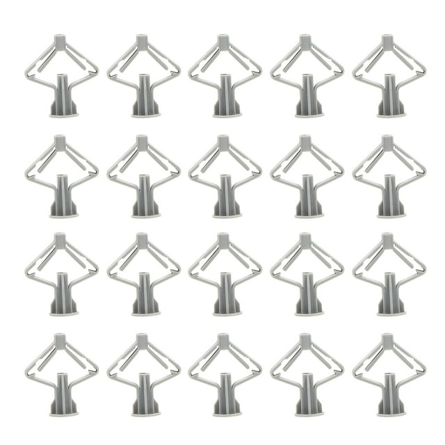 Plastic Wall Plugs for Gypsum Board with High Strength and Correlation Resistance Light Grey 200 Pcs