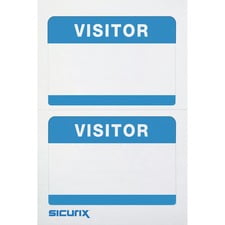 SICURIX Self-adhesive Visitor Badge - 3 1/2 SICURIX Self-adhesive Visitor Badge - 3 1/2