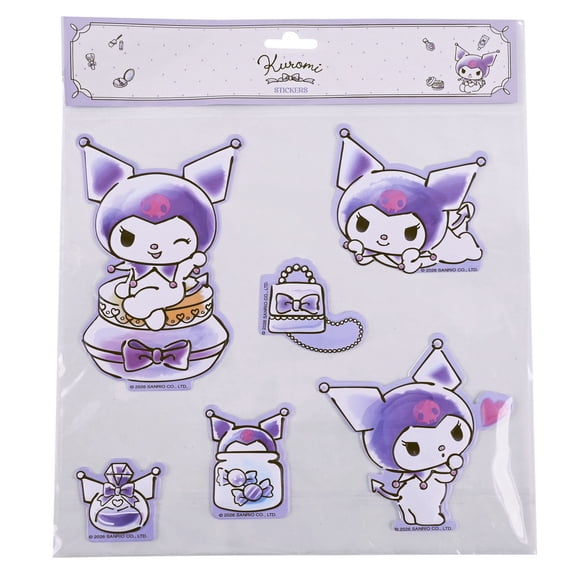 Sticker Efecto Globo Prichos Kuromi Color Morado de Plástico 1 Pieza