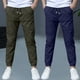 thumbnail image 2 of Odeerbi 3-13 Años Niños 2 Pcs Algodón Lino Pantalones de Deporte Deportivo Entrenamiento de Verano Pantalones de Jogger de Color Sólido Casual Pantalones Sueltos, 2 of 9