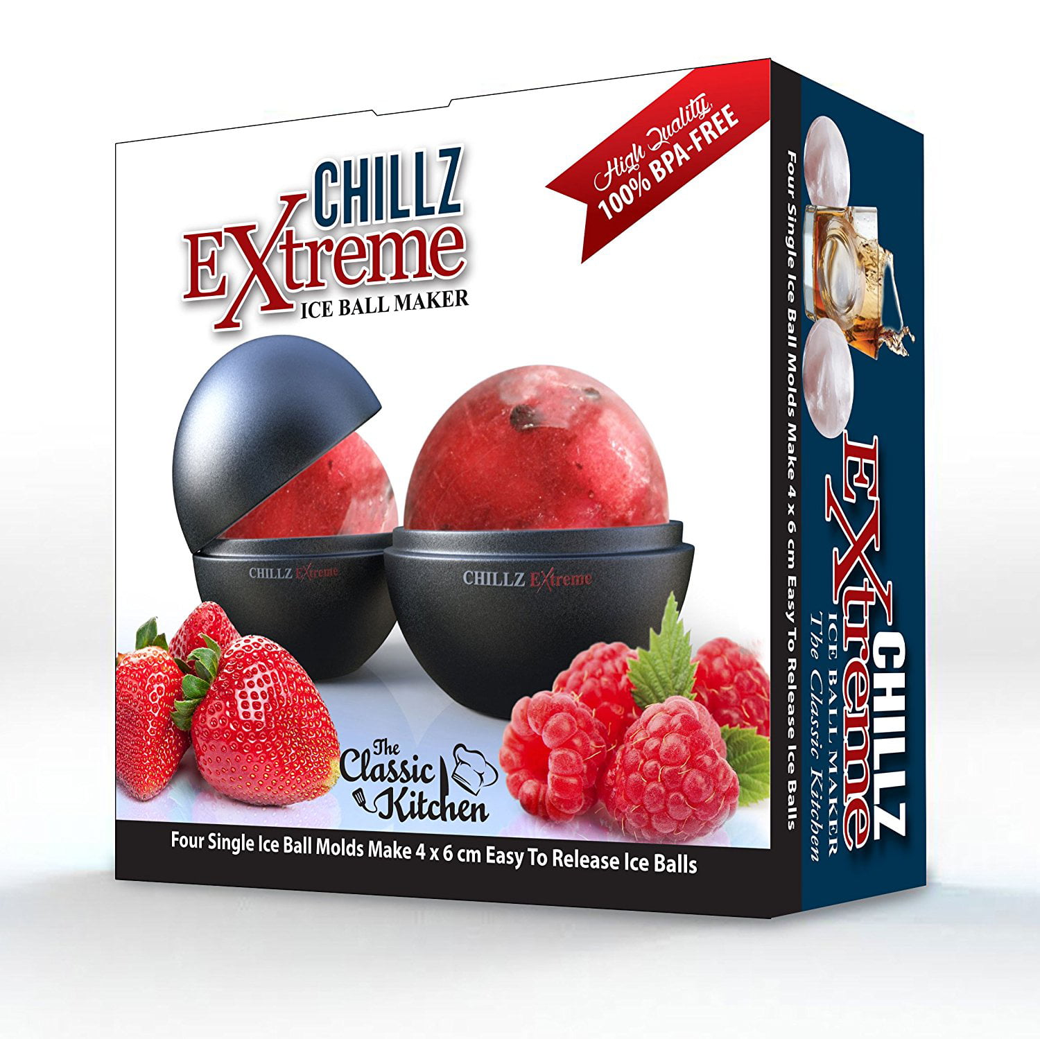  Chillz Ice Ball Maker Mold for Whiskey - Set of 2