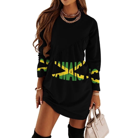 Jamaican Logo Gaming Anti Loose Dress Evening Dress Summer Dresses for Women Luxury Dress Long Sleeved Dress