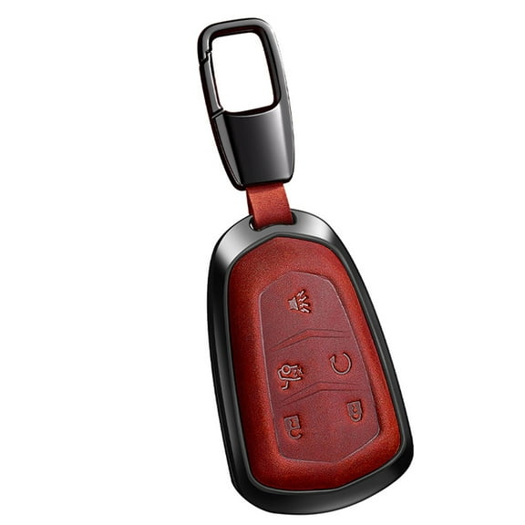 For Key Fob Cover Leather Car Compatible for Cadillac Escalade ATS CTS STS SRX XT5 CT6 Key Case