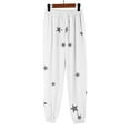 thumbnail image 6 of FUNUONY Women's High Waisted Sweatpants Workout Active Joggers Pants Baggy Lounge Bottoms Women's Bottom Sweatpants Joggers Pants Workout High Waisted Yoga Pants with Pockets White Xl, 6 of 9