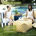 thumbnail image 3 of Majestic Home Goods Chevron Large Ottoman, 3 of 6