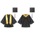 thumbnail image 6 of ZDHoor 2023 Year Unisex Matte Kindergarten Graduation Gown Cap Tassel Set with Plain Stole Kid Grad Gift Black 3-4, 6 of 6