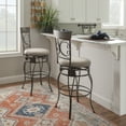 thumbnail image 4 of Powell Big & Tall 30" Indoor Metal Ornate Swivel Bar Stool, Graywash/Light Gray, 4 of 13