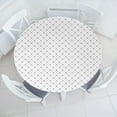 thumbnail image 3 of Ambesonne Vintage Fitted Round Tablecloth, Shabby Plant Damask, 36"- 40" Diameter, Black White, 3 of 5