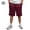 Burgundy, variant on Men's Athletic Mesh Shorts with Drawstring 2 Pockets Lightweight Gym Workout Wear Basketball Shorts 8" Inseam