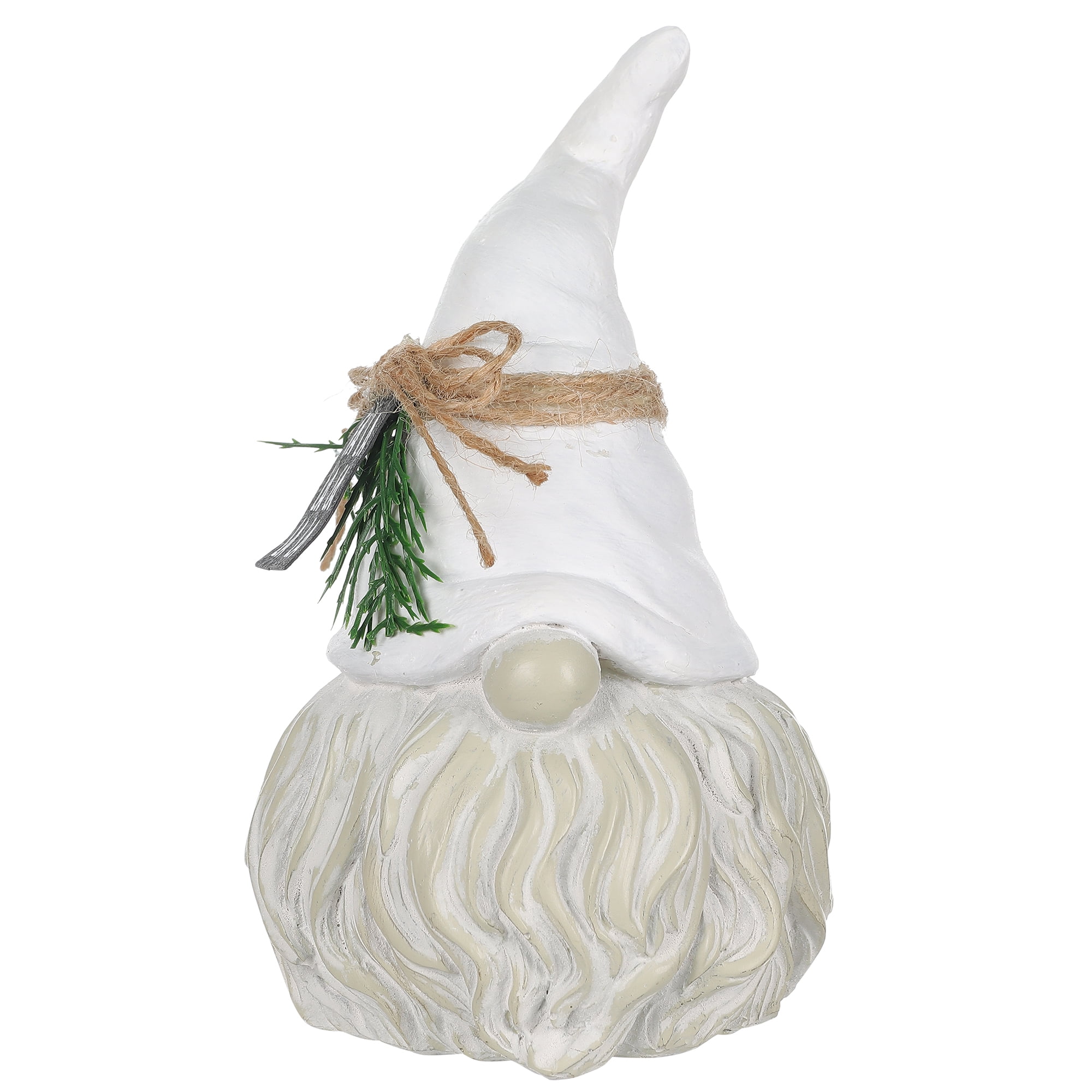 Holiday Time White Resin Gnome Tabletop Decor, 6"