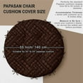 thumbnail image 3 of Vargottam Waterproof Papasan Cushion Cover - 55 Inch Round Chair Slipcover with 8 Secure Ties - Outdoor/Indoor Use - Patchwork Design, 3 of 7