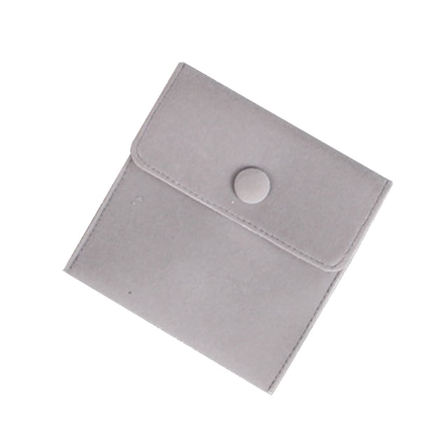 Wosthever Bolsa de joyería Bolsa de almacenamiento Bolsa de embalaje Suministros de boda exquisitos Pantalla antiarañazos Monedero Gris Type2 NO2