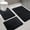Abstract-Black, variant on ChakmeOne   Bathroom Rugs Sets 3 Piece Black Bath Mat Super Soft Absorbent & Non Slip Bathroom Rugs for Tub & Shower Floor