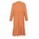 thumbnail image 4 of Vestido infantil de poliéster con estampado de lunares, manga larga, cuello redondo, bolsillos laterales y falda larga., 4 of 6