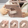 thumbnail image 3 of TECH CIRCLE for Apple iPad 10th Generation Case 10.9" 2022 Release, Heavy-Duty Shockproof Case Designed with Shoulder/Hand Strap & Sturdy Kickstand, Protective Hard Shell Carrying Cover, Light Brown, 3 of 11