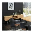 thumbnail image 3 of Modern Scandinavian Wavy Edge 3-Section TV Lowboard -  Wild Oak, 3 of 3