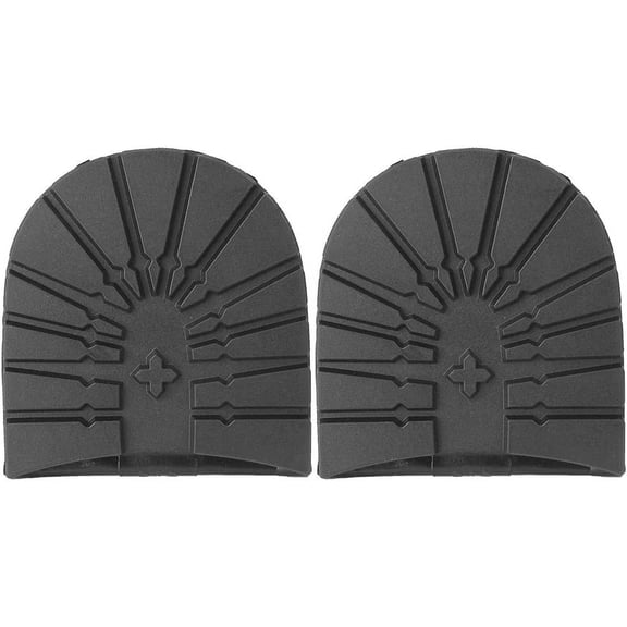DFORD A Pair Boot Heel Replacement Pads, Shoe Sole Protector | Rubber Sole Protector for Sneakers, Non-slip Shoe Repair Kit for Women Men Leather Shoes (Black Heel)