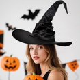 thumbnail image 3 of Halloween Hooded Cape Costume Set, 4-Piece Witch Style Set with Hat, Gloves, Necklace and Cloak, Adult Dress Up Accessories for Masquerade Parties and Costume Events, 3 of 3
