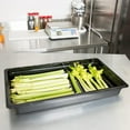 thumbnail image 2 of TrueCraftware- Full Size 2-1/2” Deep Food Pan Polycarbonate Black Color- Food Storage Containers Plastic Food Pan Restaurant Commercial Hotel Pans for Food Prep Fruits Vegetables Beans Corns, 2 of 5