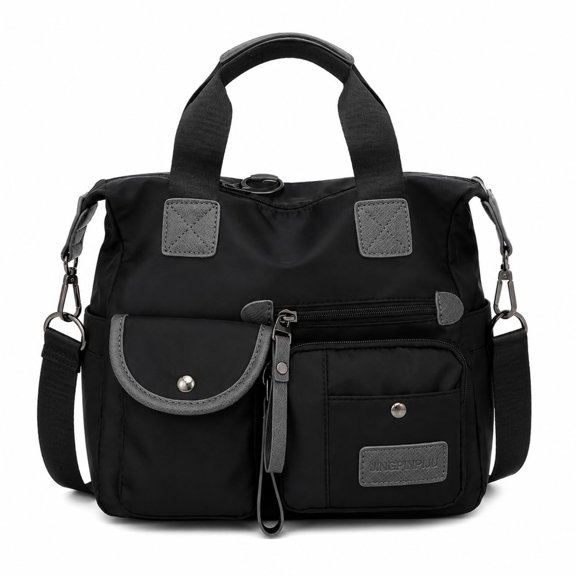 Nylon Tote Bag for Women, Lightweight Commuter Handbag | Lightweight 1.1 lb tote for commute, errands, travel, or mom daily carry with roomy pocket layout