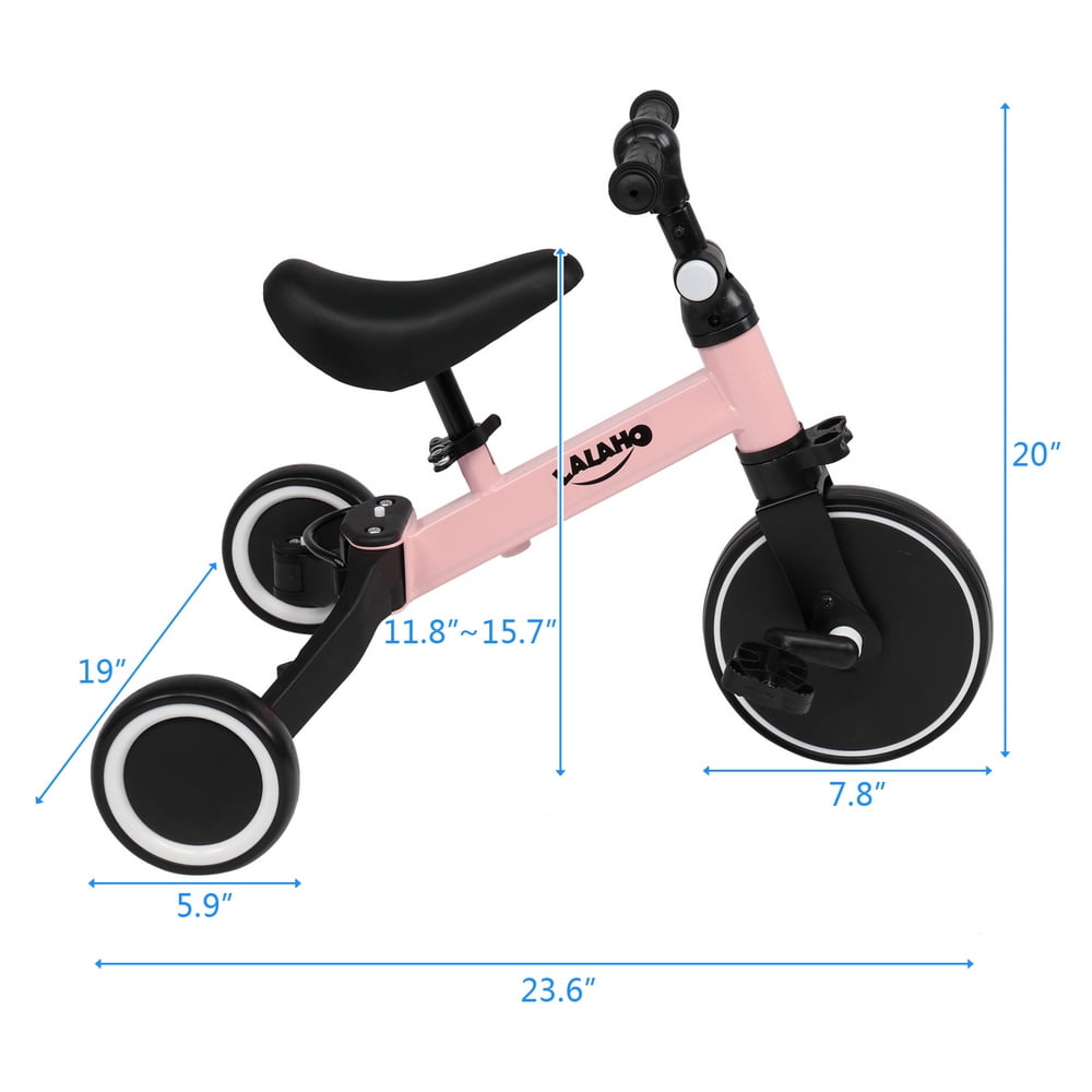 3 in 1 Kids Trike for Balance Training with Adjustable Seat, Toddler Trikes Baby Bike with Removable Pedal 3 in 1 Kids Trike for Balance Training with Adjustable Seat, Toddler Trikes Baby Bike with Removable Pedal