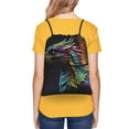 thumbnail image 4 of Honeii Dragon with Colorful Tail Print Drawstring Backpack,String Bag,Sackpack Cinch Water Resistant Nylon for Gym Shopping Sport Yoga, 4 of 6