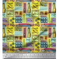 thumbnail image 1 of Soimoi Rayon Fabric Scissor,Buttons & Machine Sewing Printed Fabric 1 Yard 42 Inch Wide, 1 of 3