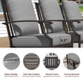 thumbnail image 4 of Gotland 14 Piece Outdoor Dining Set, Metal Outdoor Table and Chairs with X-Shaped Legs 1.5" Umbrella Hole, Patio Furniture Set with Waterproof Cushions,for Backyard Deck,Gray, 4 of 7