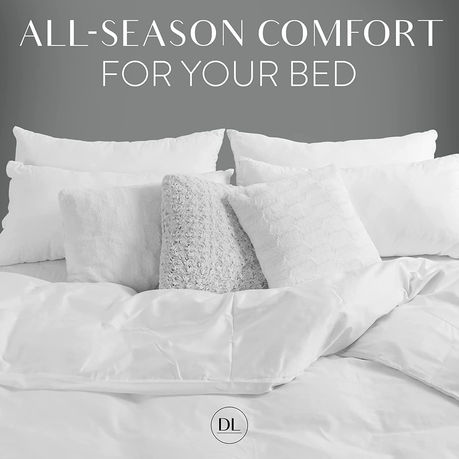 Danjor Linens Duvet Insert - California King Size Bed - Microfiber, White