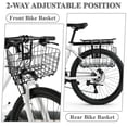 thumbnail image 2 of cyrico Bike Basket, Heavy-Duty Metal Foldable Front & Rear Bike Basket, Bicycle Cargo Rack with Handles for Bike Accessories, Mountain and Adult Bikes, 2 of 8