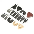 thumbnail image 2 of Oscillating Accessories Kit, Oscillating Saw Blades Kit, Black Universal Interface Consists Of 15 Blades And 25 Sanding Plates, Durable In Use For Plastic Wood, 2 of 8