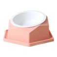 thumbnail image 1 of Raised Cats Bowl Plastic Tilted Elevated Spill Proof Hexagonal Pet Food Bowl for Home Pink, 1 of 1