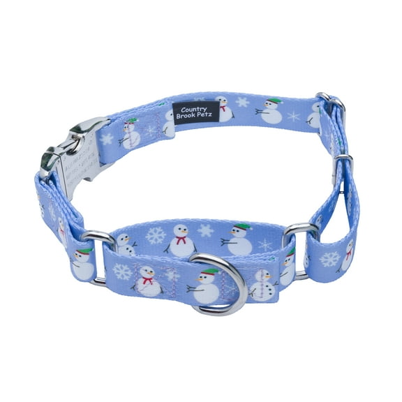 Country Brook Petz­® Snowman Martingale Dog Collar with Premium Buckle, Extra Large