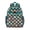 Blue-green-5, variant on Night Owl Students Backpack Featuring Cute Snowy Owl Cartoon and Artistic Big Eyes Owl Pattern