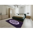 thumbnail image 4 of Ahgly Company Indoor Round Patterned Lavender Purple Area Rugs, 7' Round, 4 of 6