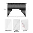 Black Ombre Kitchen Curtains Swag Valance for Windows/Bathroom/Cafe ...