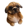 thumbnail image 2 of Muñeco de peluche de perro de 7,87 pulgadas, adorable y tierno, adorno para sofá, juguete de peluche. café, 2 of 9
