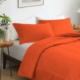 thumbnail image 3 of 5 Piece Luxury Thicker Pattern Comforter Set, 800 TC, 100% Egyptian Cotton, Full/Queen Size Orange Solid Color, 3 of 6