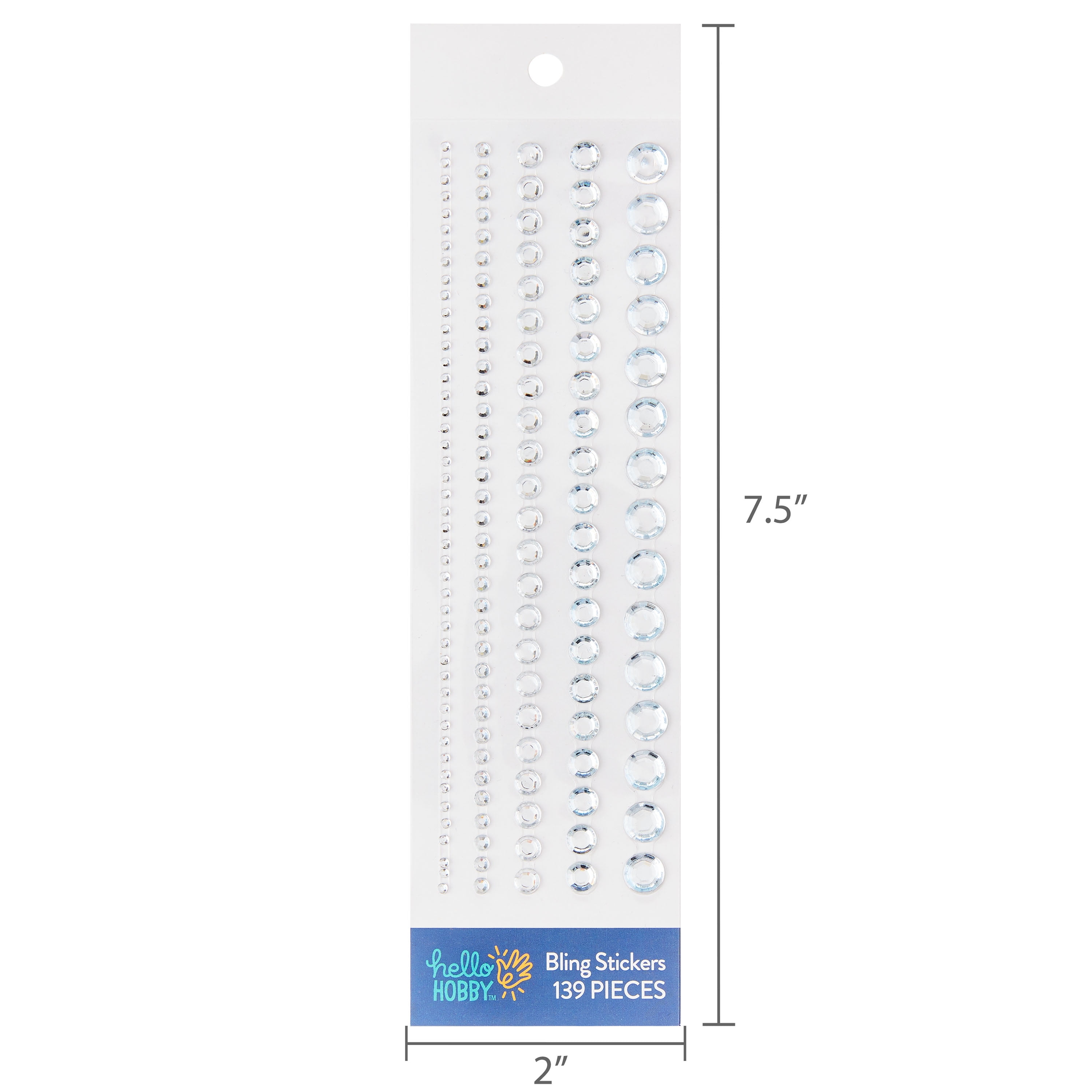 Hello Hobby Clear Rhinestones Strips for DIY Craft Stickers