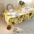 thumbnail image 1 of Lemons and Sunflower Printed Tablecloth 60x84 Inch, Water Resistant Yellow Lemonade Sun Flower Printed Oblong Tablecloth, Summer Floral Table Cover, Summer Table Setting, Outdoor Table Décor, 1 of 5