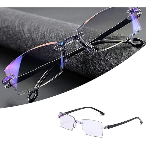 Color Glint Sapphire Alta dureza Anti-Azul Progresivo Lejos y Cerca de Doble Uso Gafas de Lectura-Gafas para presbicia Anti-Azul Claro Bifocal,Lejos y Cerca de Doble Uso