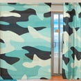 thumbnail image 2 of GZHJMY Military Camouflage Sheer Window Curtain Panel Drape 55x78 Inch for Living Room Bedroom Kids Room 2 Piece Home Decor, 2 of 4